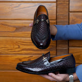 Texture Dotted Brown - Premium Shoes from royalstepshops - Just Rs.9000! Shop now at ROYAL STEP