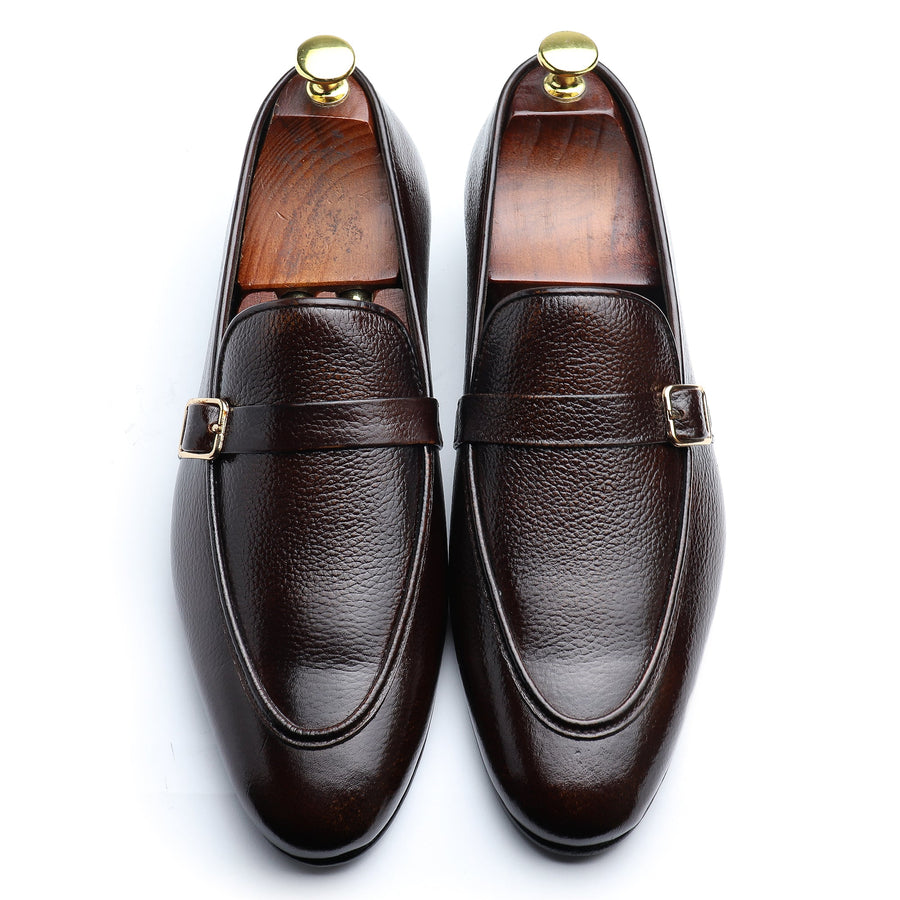 Side buckle mild Brown - Premium Shoes from royalstepshops - Just Rs.9000! Shop now at ROYAL STEP