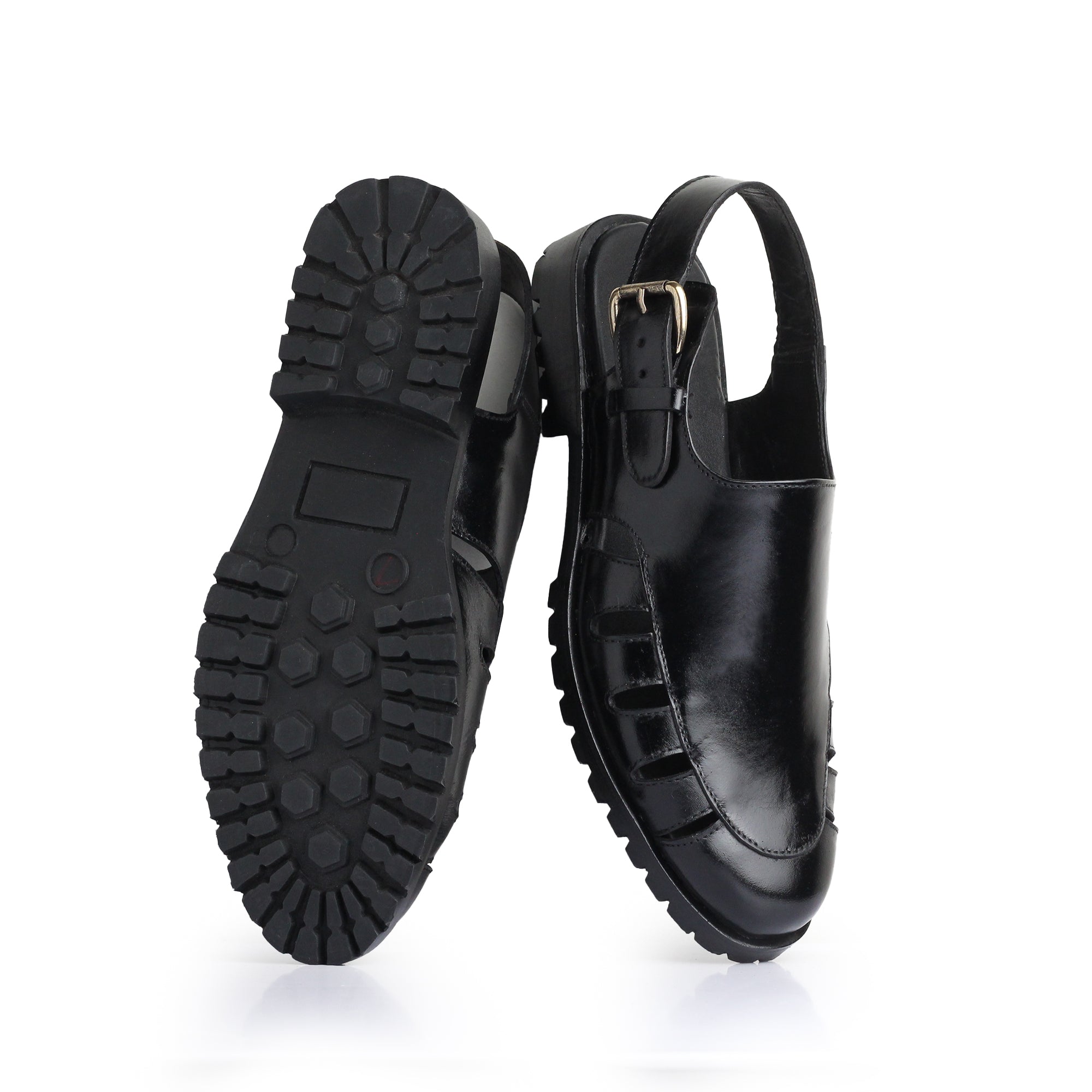 Strap Sandal blk - Premium sandal from ROYAL STEP - Just Rs.8400! Shop now at ROYAL STEP
