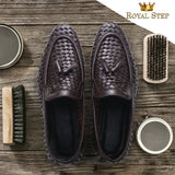 Log Weaved Tussle Brown - Premium Shoes from royalstepshops - Just Rs.9000! Shop now at ROYAL STEP