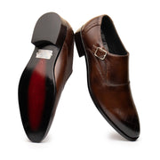 Single Monk Punch Brown - Premium shoes from royalstepshops - Just Rs.8400! Shop now at ROYAL STEP