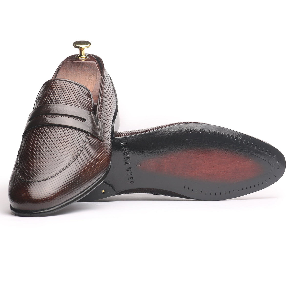 Penny Doted Brown - Premium Shoes from royalstepshops - Just Rs.8250! Shop now at ROYAL STEP
